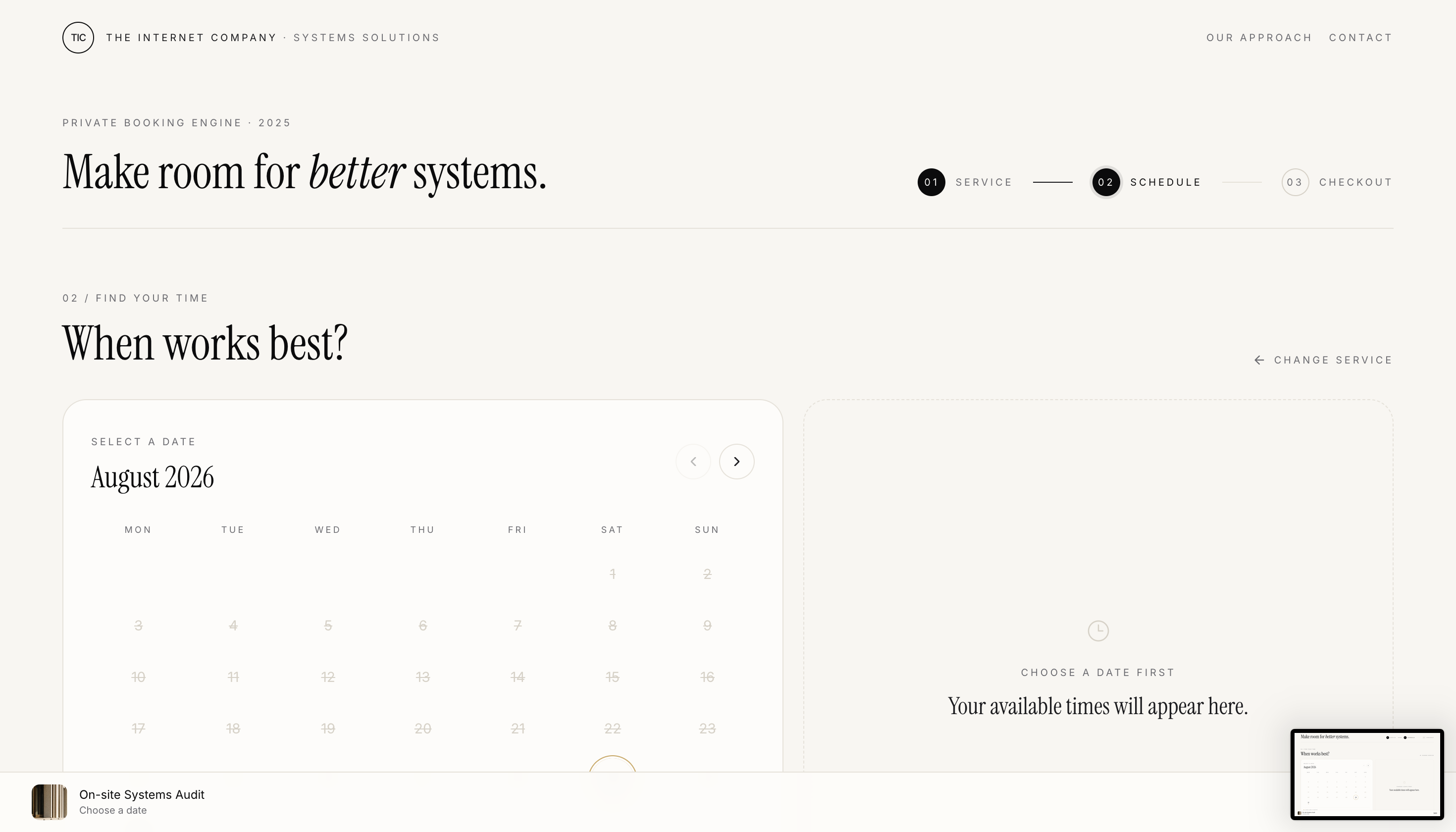 Booking & Reservation Systems — UI screenshot