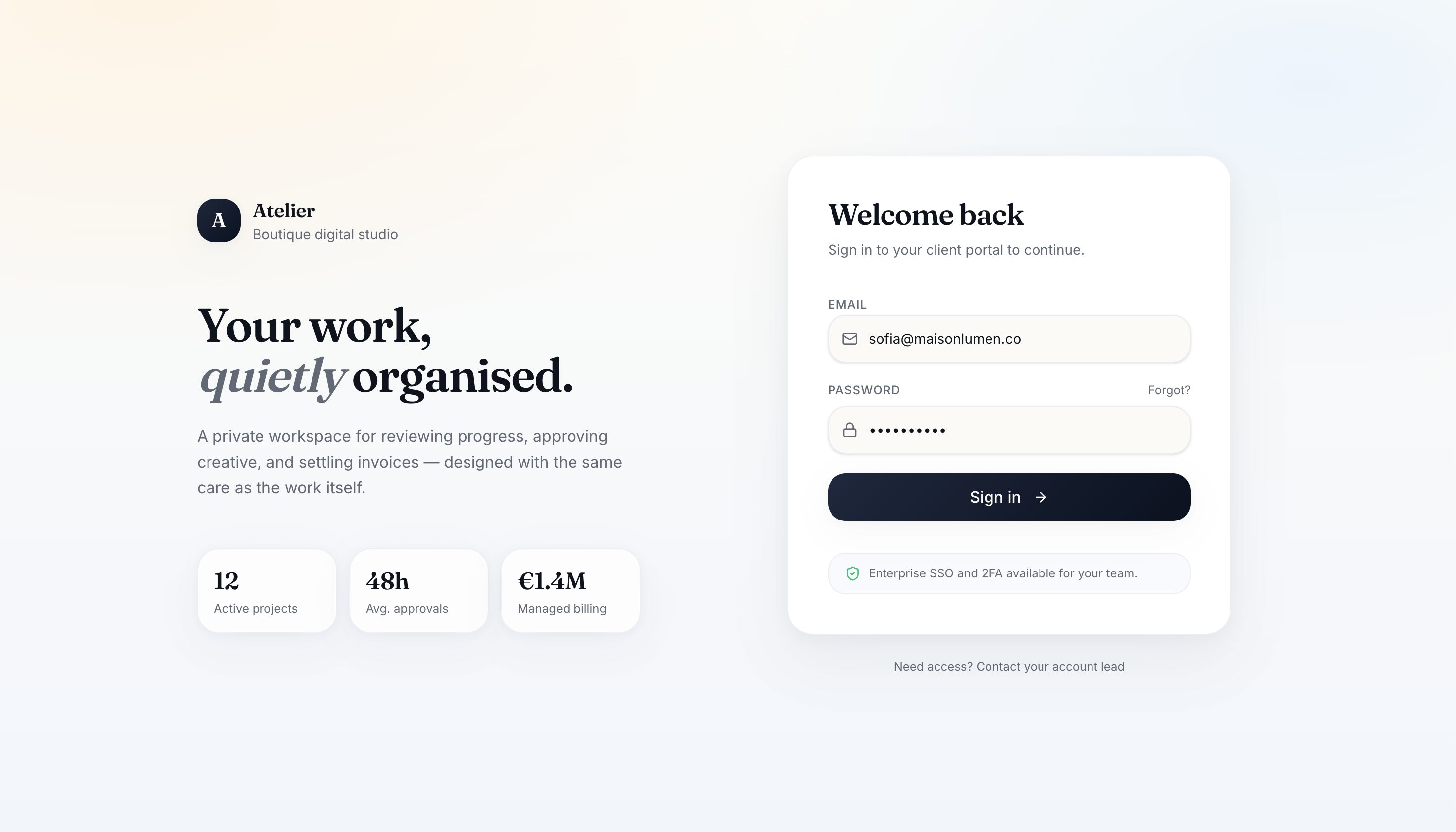 Customer Relationship Management — UI screenshot