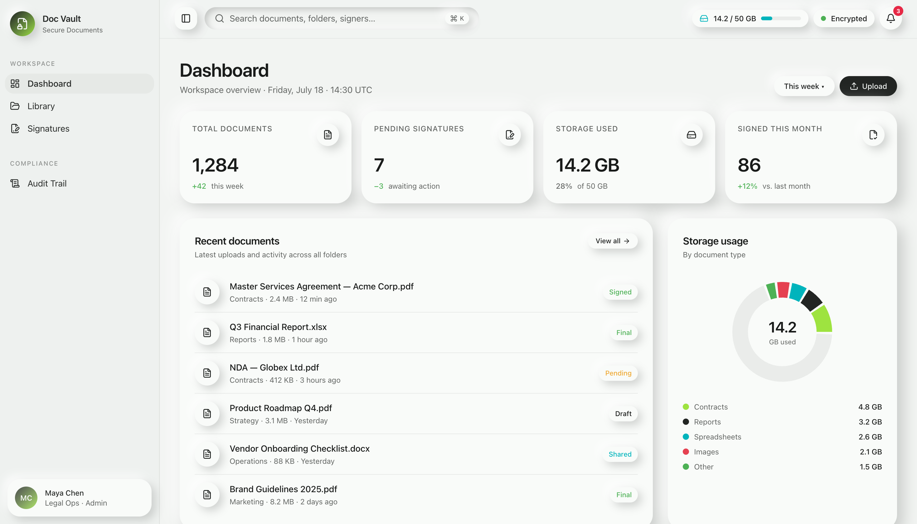 Document Management (DMS) — UI screenshot