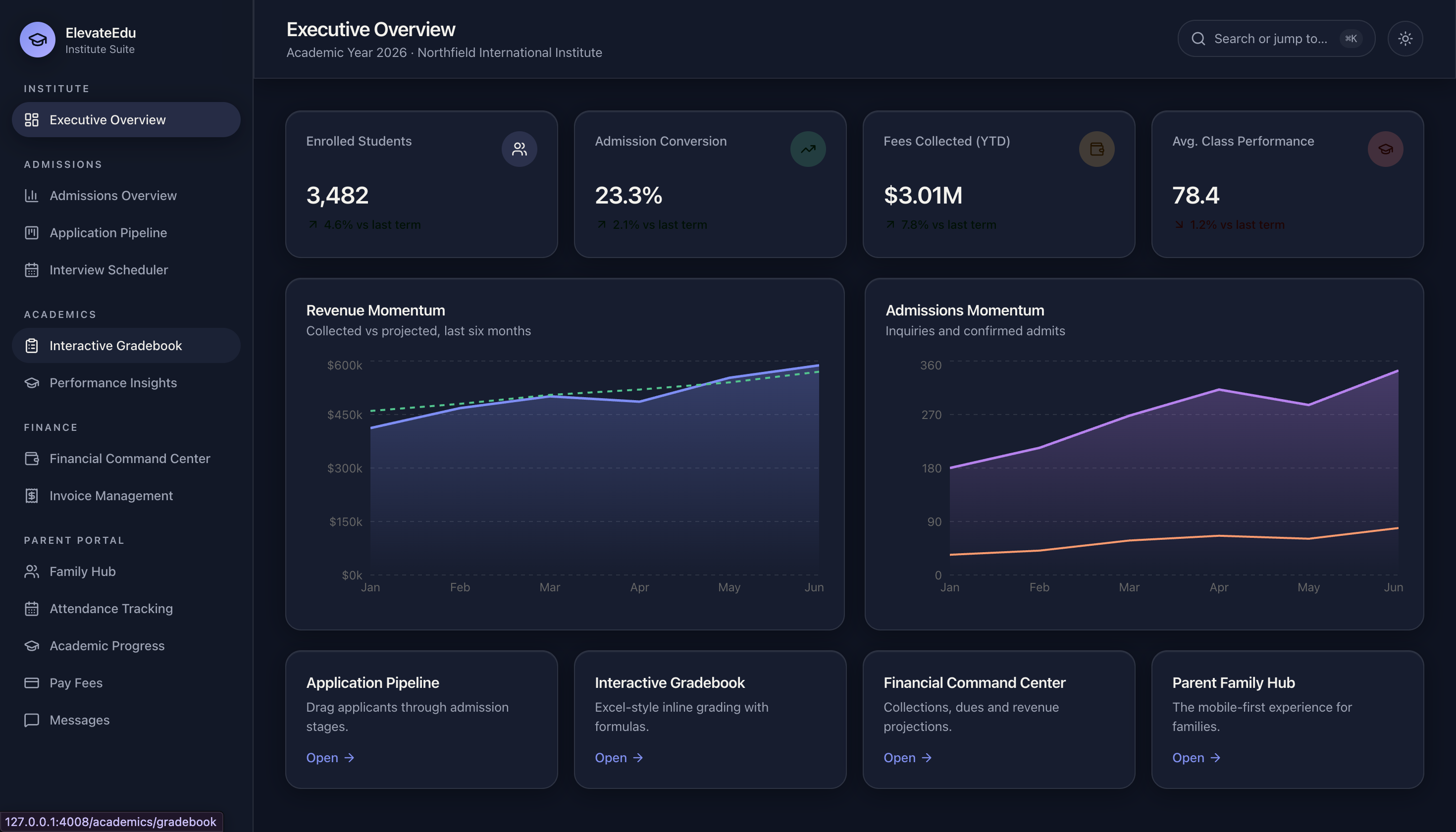 EdTech — UI screenshot