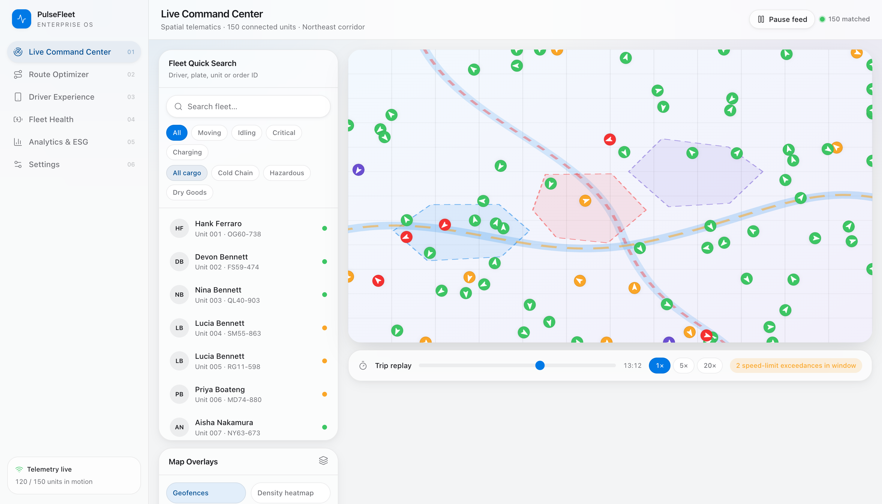 Mobility & Transportation — UI screenshot